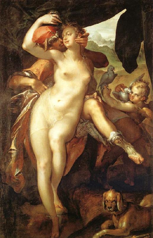 Bartholomeus Spranger Venus and Adonis France oil painting art